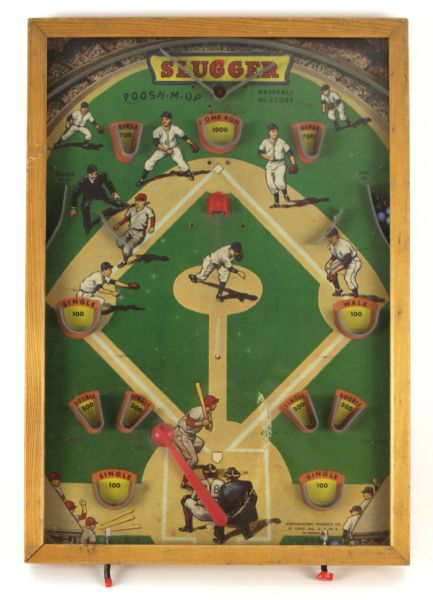 1946 Slugger Poosh-M-Up Baseball Tabletop Arcade Game