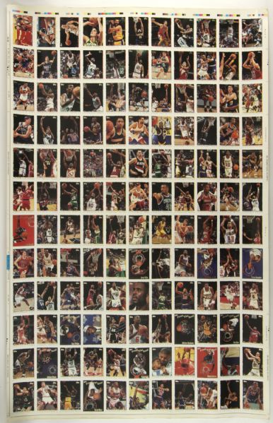 1994 Topps Basketball Cards 28" x 42" Uncut Sheet