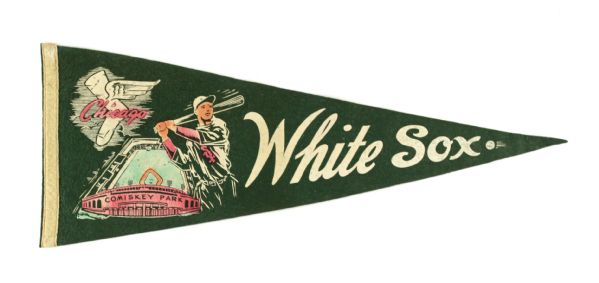 1940s Chicago White Sox 28" Full Size Pennant w/ Colored Graphics