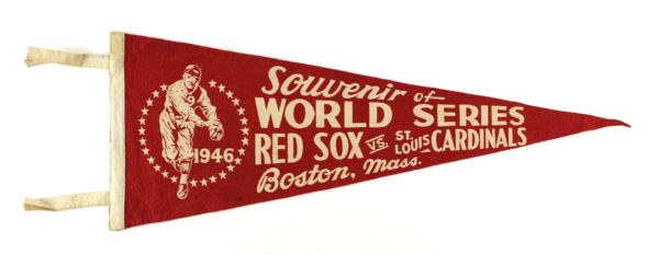 1946 Boston Red Sox St. Louis Cardinals Full Size 28" World Series Pennant Rare!