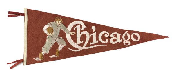 1900 circa Chicago Football 33" Full Size Pennant