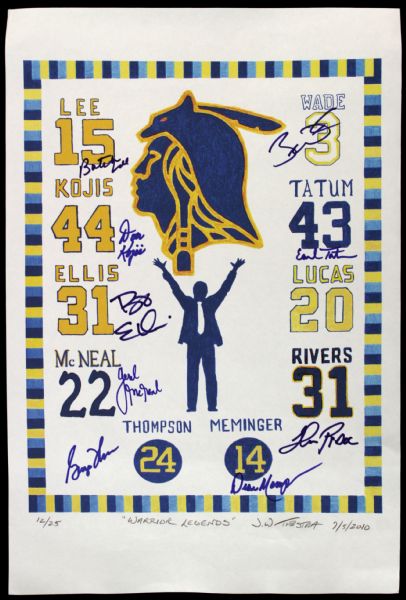 2010 Marquette Warriors Legends Signed 12" x 18" Limited Edition Print 12/25 (JSA)