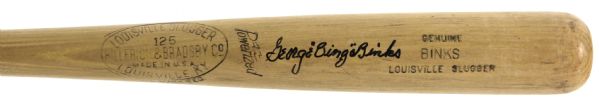 1947-48 George "Bingo" Binks Philadelphia Athletics Signed H&B Louisville Slugger Professional Model Game Used Bat (MEARS LOA/JSA)