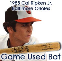 1984-85 Cal Ripken Baltimore Orioles Signed Louisville Slugger Professional Model Game Used Bat (MEARS A5/JSA)