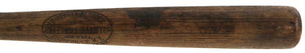 1924 Thompson Minor League H&B Louisville Slugger Professional Model Game Used Bat (MEARS LOA) Sidewritten "3-19-24"