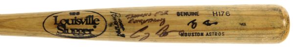 1991-97 Craig Biggio Houston Astros Signed Louisville Slugger Professional Model Game Used Bat (MEARS A8/JSA)