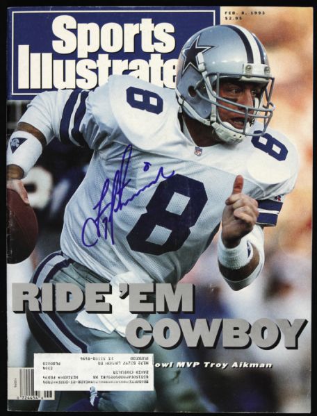 1993 Troy Aikman Dallas Cowboys Signed Sports Illustrated Magazine (JSA)