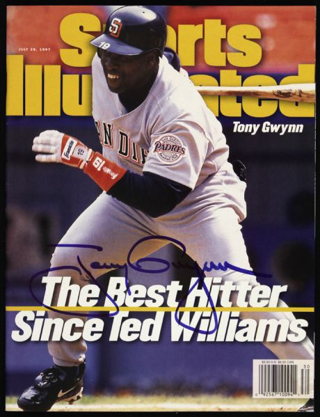 1997 Tony Gwynn San Diego Padres Signed Sports Illustrated Magazine (JSA)