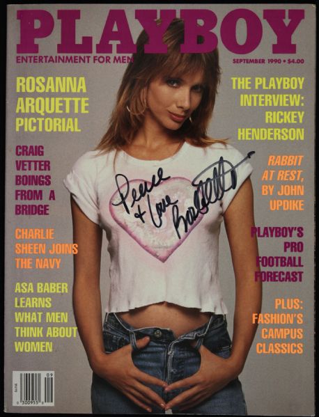 1990 Rosanna Arquette Pulp Fiction Signed Playboy Magazine 