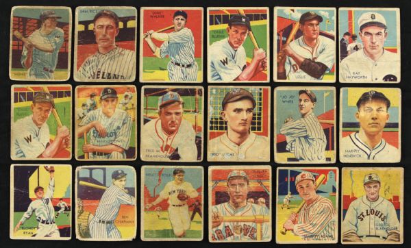 1934-36 Diamond Stars R327 Baseball Cards - Lot of 25 w/ Ducky Medwick, Al Lopez, Sam Rice and More
