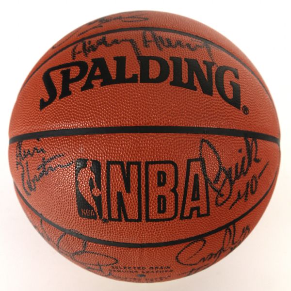 1992-93 Milwaukee Bucks Team Signed Spalding Official NBA Basketball w/ 14 Signatures (MEARS LOA)