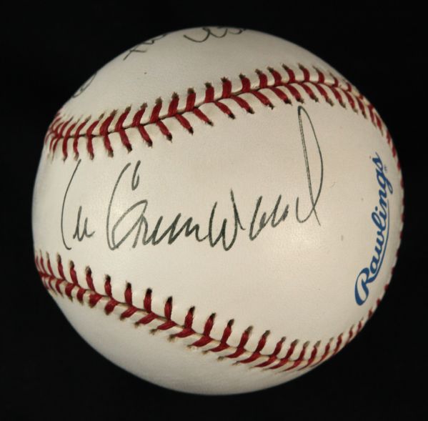 1994-2000 Lee Greenwood Country Music Star Single Signed OAL Budig Baseball w/ "God Bless the USA" Inscription (JSA)