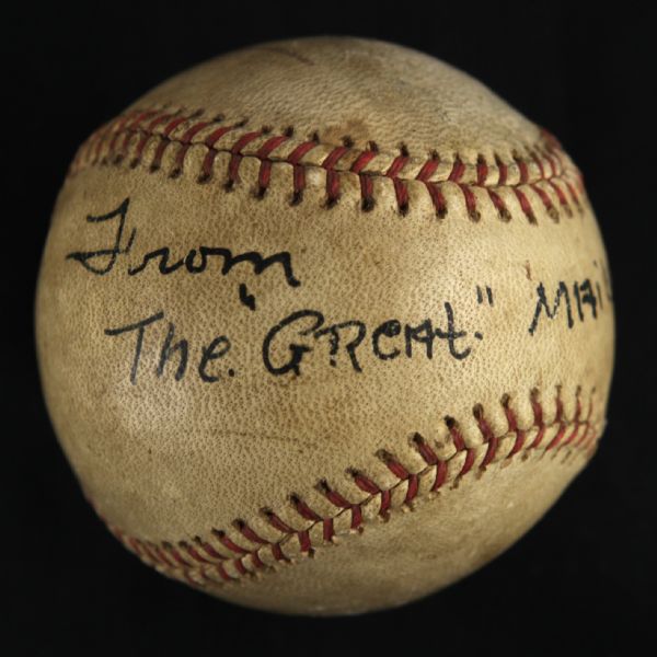 1942 Duster "The Great" Mails San Francisco Seals Single Signed Wilson Baseball (JSA)