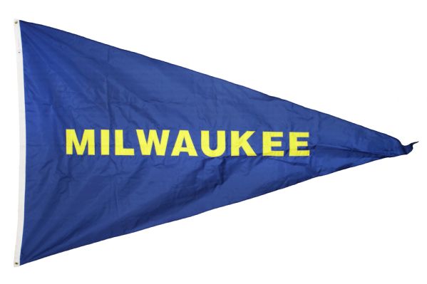 1980s Milwaukee Brewers 57" x 98" Yankee Stadium Stadium Flag (NY Yankees COA)
