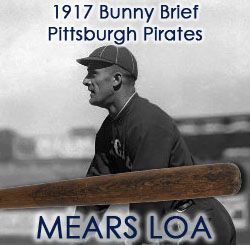 1917 Bunny Brief Pittsburgh Pirates H&B Louisville Slugger Professional Model Game Used Bat (MEARS LOA)