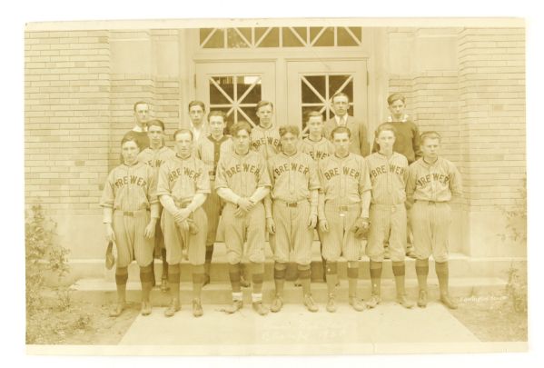 1928 Brewer High School Baseball State Champions 11.5" x 17.5" Team Photo