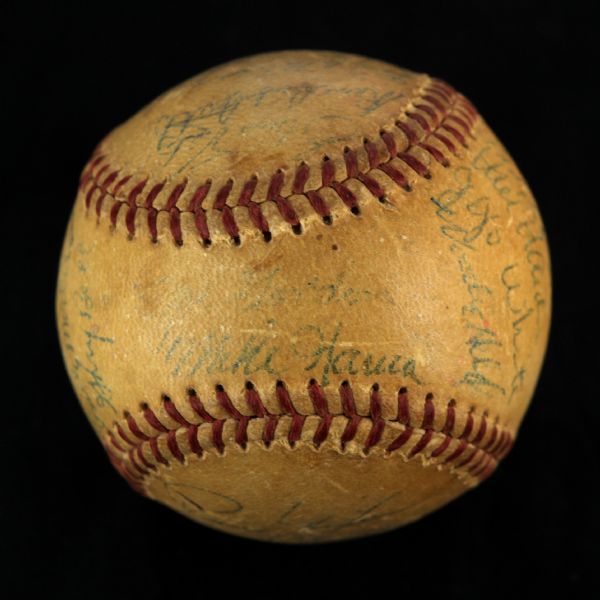 1959 Cleveland Indians Team Signed Baseball w/ 28 Signatures Including Minnie Minoso, Rocky Covalito, Bob Lemon & More (JSA)