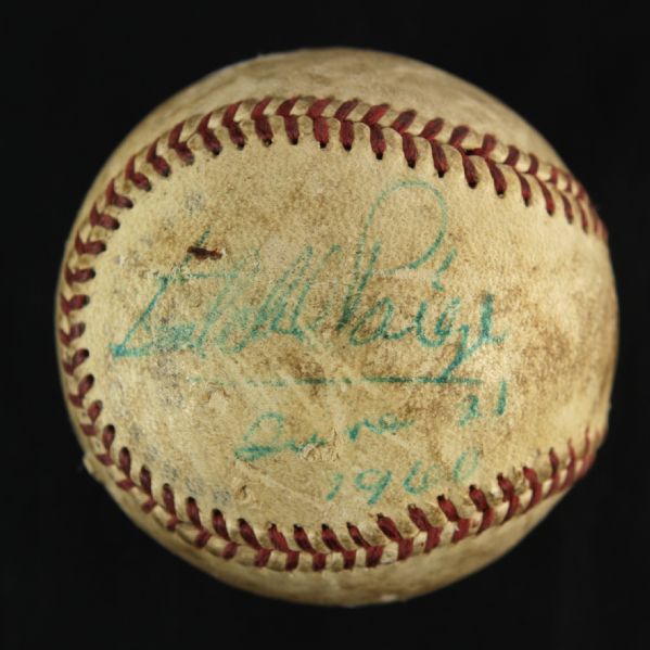 1960 Satchel Paige Single Signed Baseball (JSA)