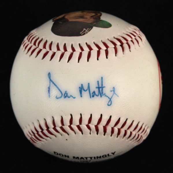 1987 circa Don Mattingly New York Yankees Single Signed Fotoball (Raymond Schulte COA)