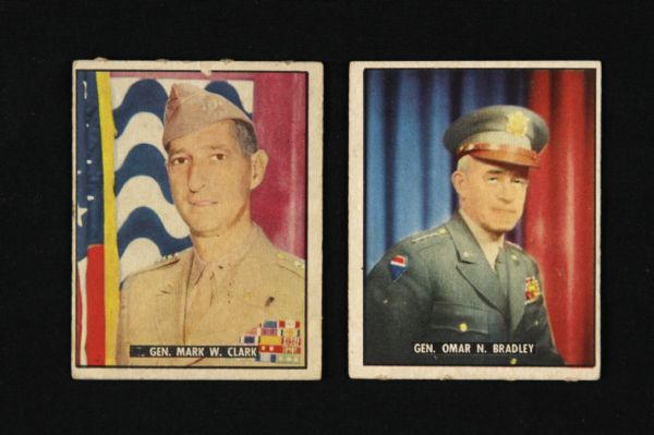 1950 Topps Freedoms War R709-2 Trading Card Collection - Lot of 62 w/ 2 Rare General Cards