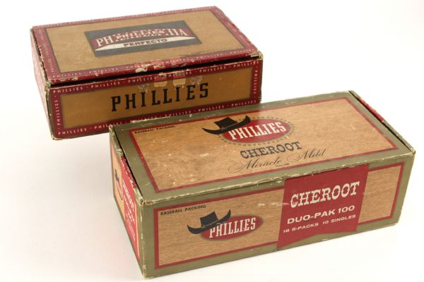 1935-59 Philadelphia Phillies Bayuk/Cheroot Cigar Boxes and Bands - Lot of 4 