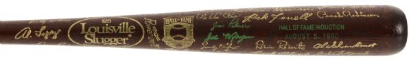 1990 Hall of Fame Induction Louisville Slugger Commemorative Bat w/ 50+ Facsimile Signature Stampings