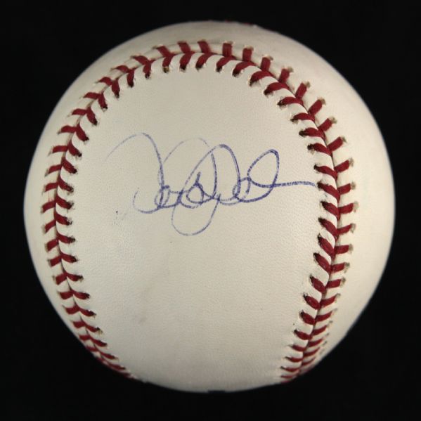 2000s Derek Jeter New York Yankees Single Signed OML Selig Baseball (JSA)