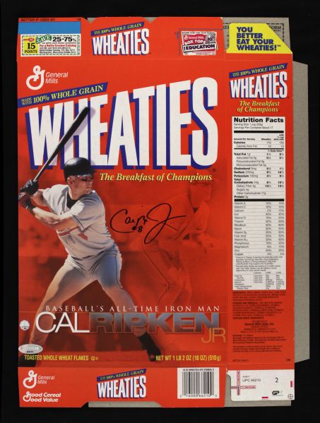 1995 Cal Ripken Baltimore Orioles Signed Commemorative Wheaties Box (Ironclad Hologram)