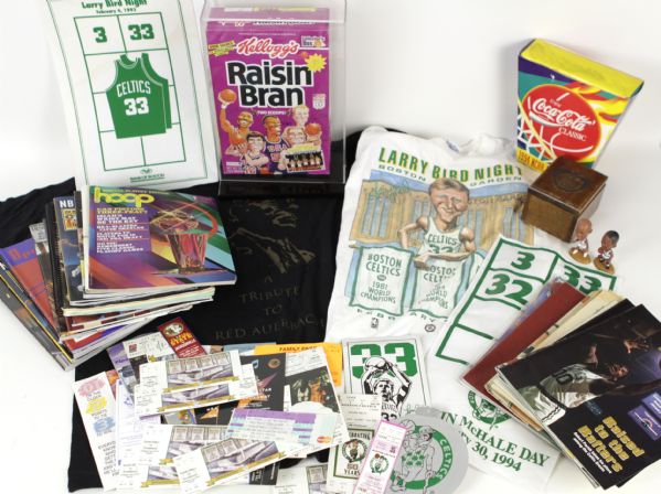 1969-2009 Boston Celtics NBA Memorabilia Collection w/ Programs, Tickets, Shirts & More - Lot of 150