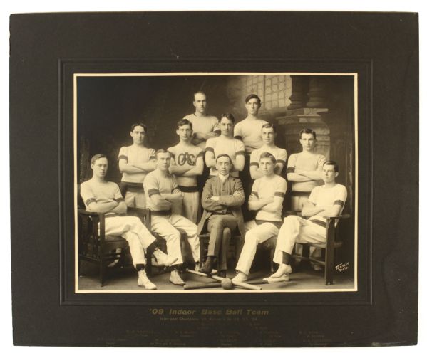 1909 Indoor Baseball Team 16" x 19" Mounted Team Photo