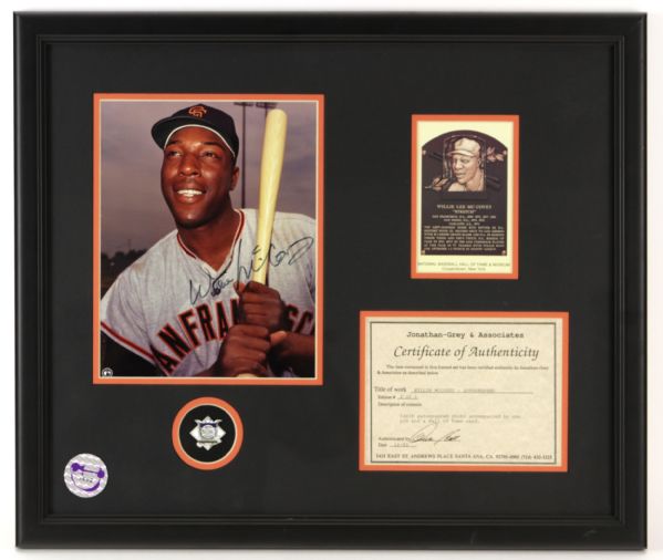 1993 Willie McCovey San Francisco Giants Signed 19" x 22" Framed Display (JSA)