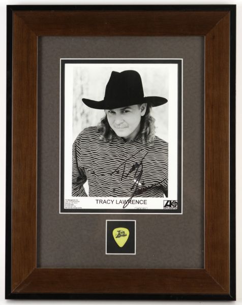 1980s-1990s Tracy Lawrence Signed 14" x 18" Framed Photo (MEARS LOA)
