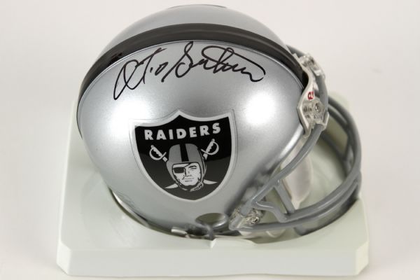 1990s Otis Sistruck Oakland Raiders Signed Mini Helmet (JSA)