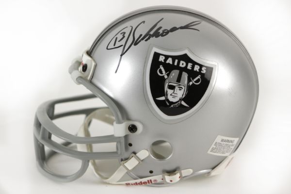 1990s Jay Schroeder Los Angeles Raiders Signed Mini Helmet (JSA)