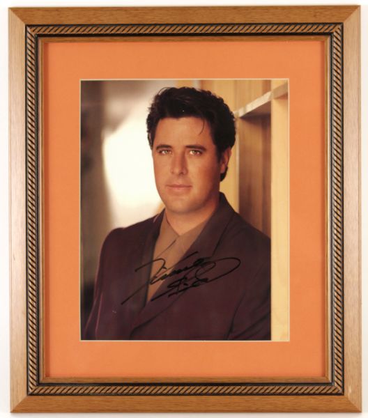 1990s Vince Gill Country Music Signed 14" x 16" Framed Display (JSA)