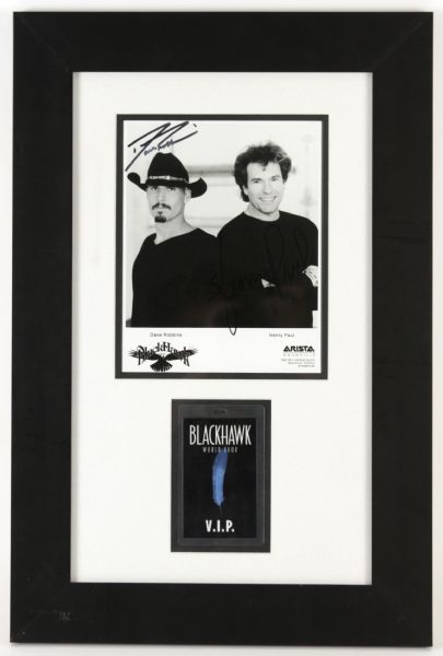 1992 Blackhawk Country Music Signed 16" x 24" Framed Display (JSA)