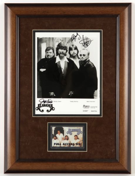 1999 Alabama Country Music Group Signed 15" x 20" Framed Display (MEARS LOA)