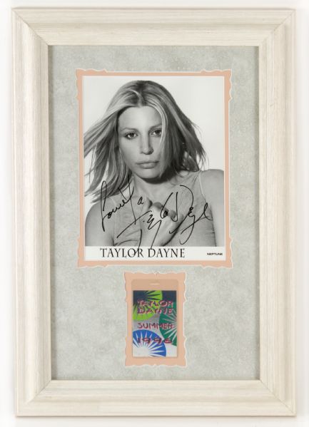 1996 Taylor Dayne Signed 16" x 22" Framed Display (JSA)