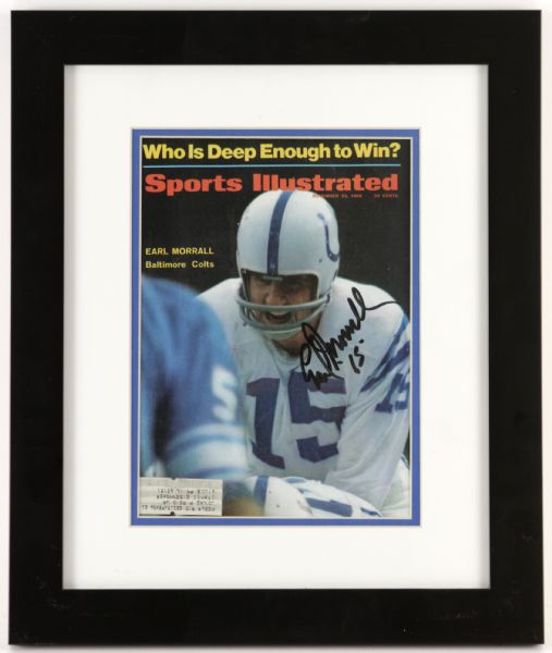 1968 November 25 Earl Morrall Baltimore Colts Signed 15" x 18" Framed Sports Illustrated Magazine (JSA)