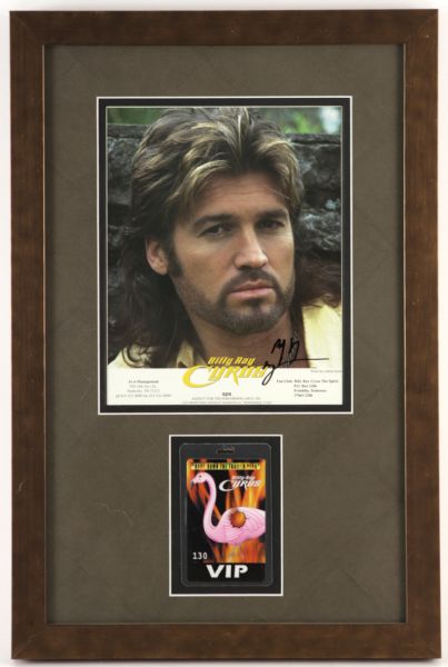 1990s Billy Ray Cyrus Signed 14" x 21" Framed Photo (JSA)