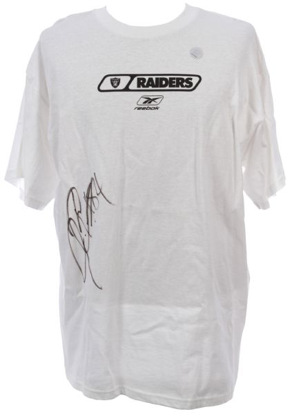 2000s Jerry Porter Oakland Raiders Signed T Shirt (JSA)