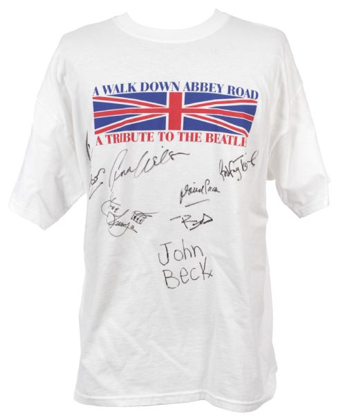 2001 A Walk Down Abbey Road Beatles Tribute Signed Concert Tour T Shirt w/ Alan Parsons, Todd Rundgren & More (JSA)