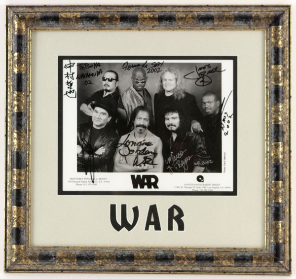 2002 War Signed 15" x 16" Framed Display.  (JSA)