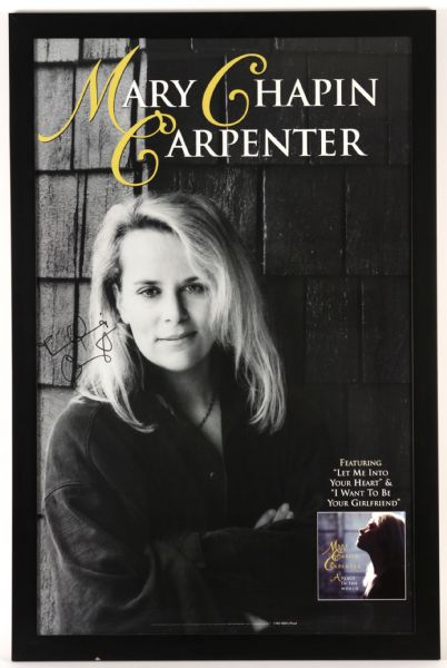 1996 Mary Chapin Carpenter Signed 26" x 39" Framed Print (JSA)