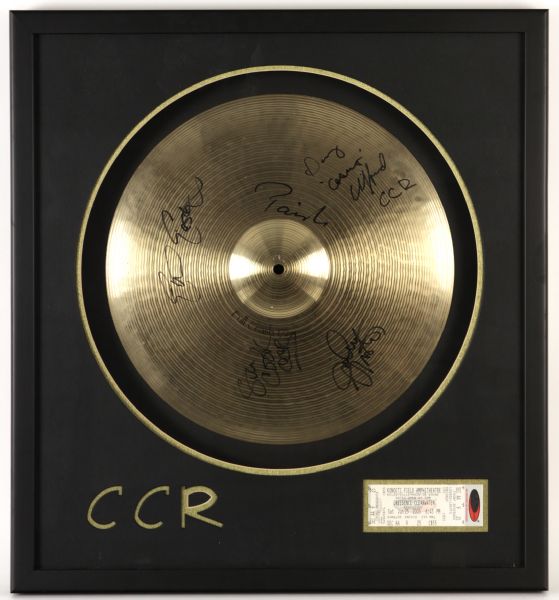 2005 CCR Signed 26" x 28" Framed Drum Symbol (JSA)