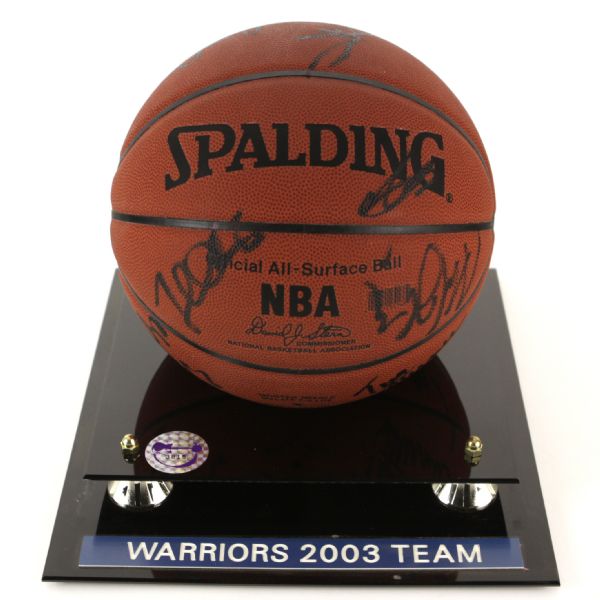 2003 Golden State Warriors Team Signed Basketball w/ 12 Signatures (JSA)