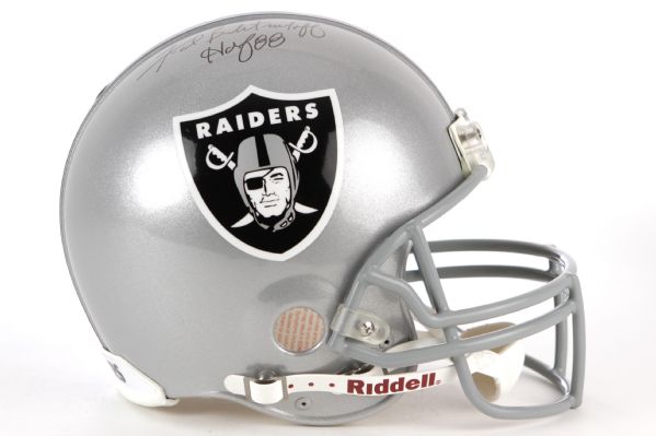 2001 Oakland Raiders Fred Belitnikoff Signed Full Size Helmet (JSA)