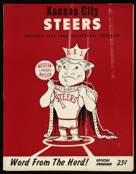 1962-63 Kansas City Steers American Basketball League Game Program