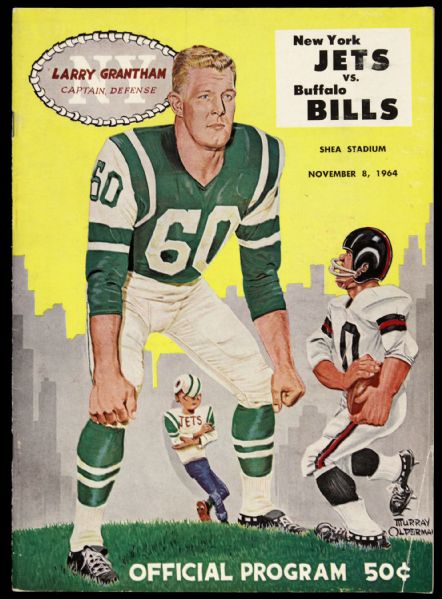 1964 New York Jets Buffalo Bills Shea Stadium Inaugural Season AFL Game Program