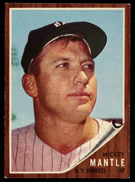 1962 Mickey Mantle New York Yankees Topps #200 Trading Card